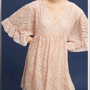 Elegant Lace V-Neck Top/Anthropologie